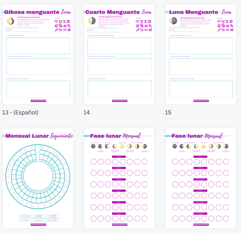 Soulful Luna Planificador Lunar - Zayra Mo